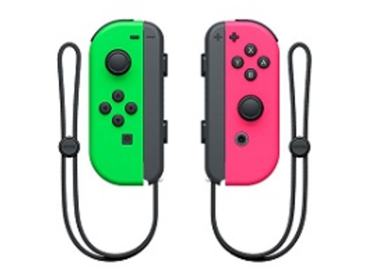 Switch Joy-con(左右手套裝)綠色&粉紅
