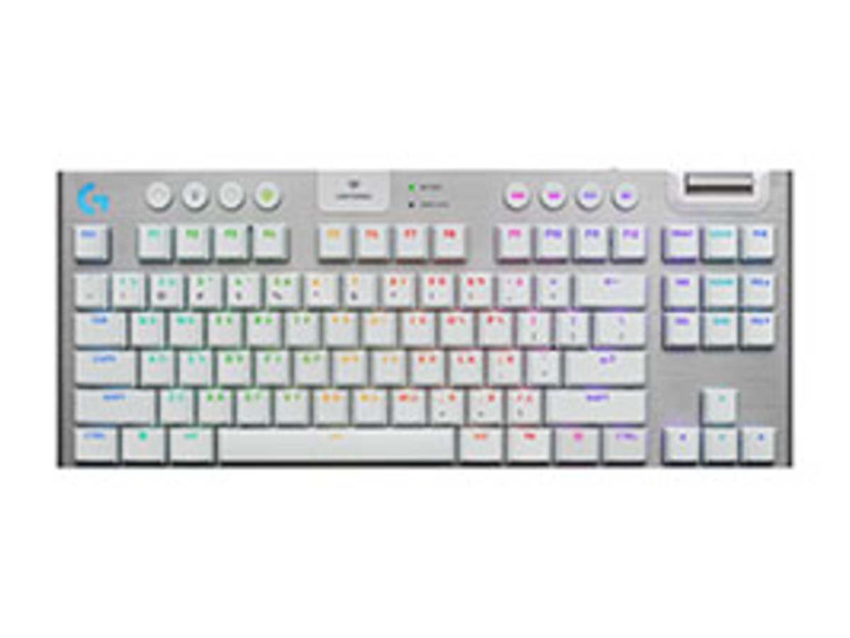 羅技G G915 X 無線 RGB 機械式 TKL 遊戲鍵盤 觸感軸 - 白
