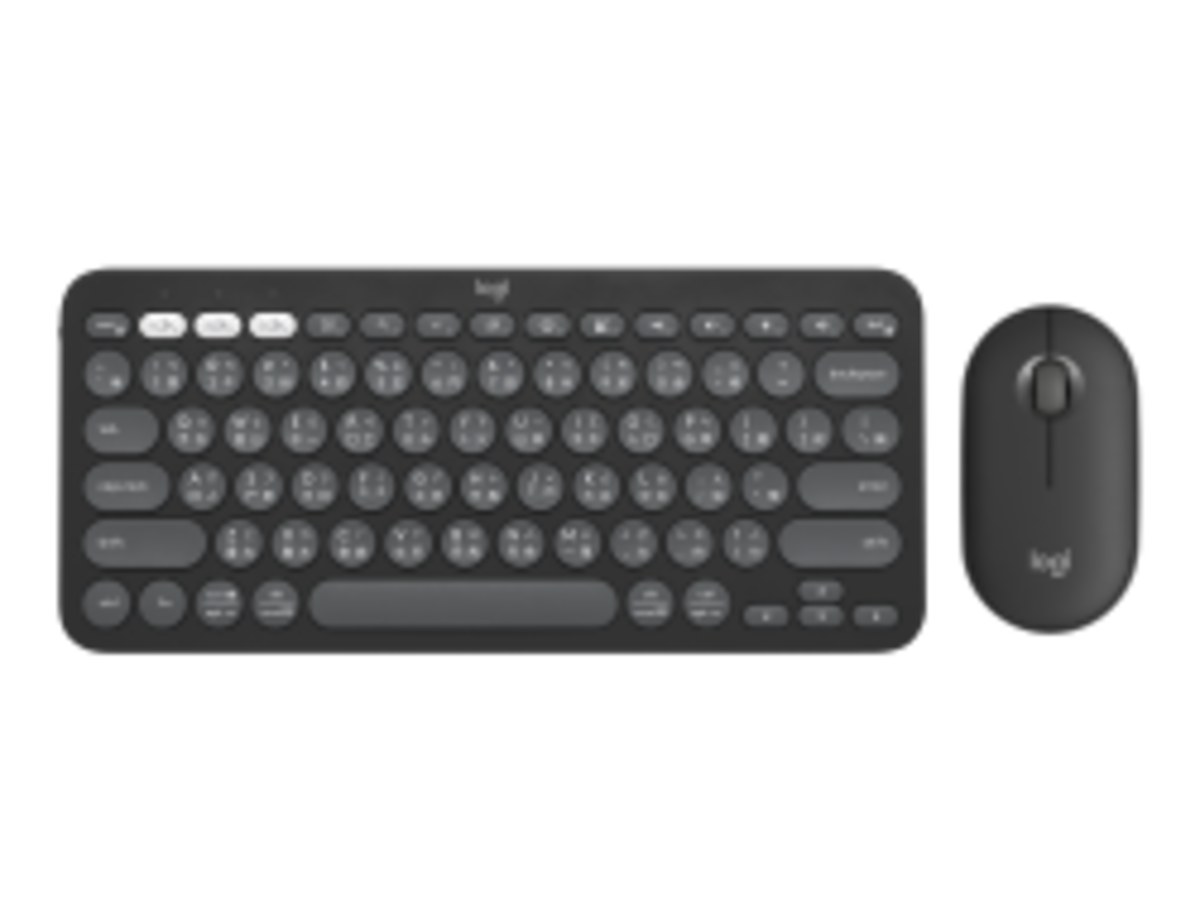 羅技 Pebble 2 Combo 無線藍牙鍵盤滑鼠組 - 石墨灰