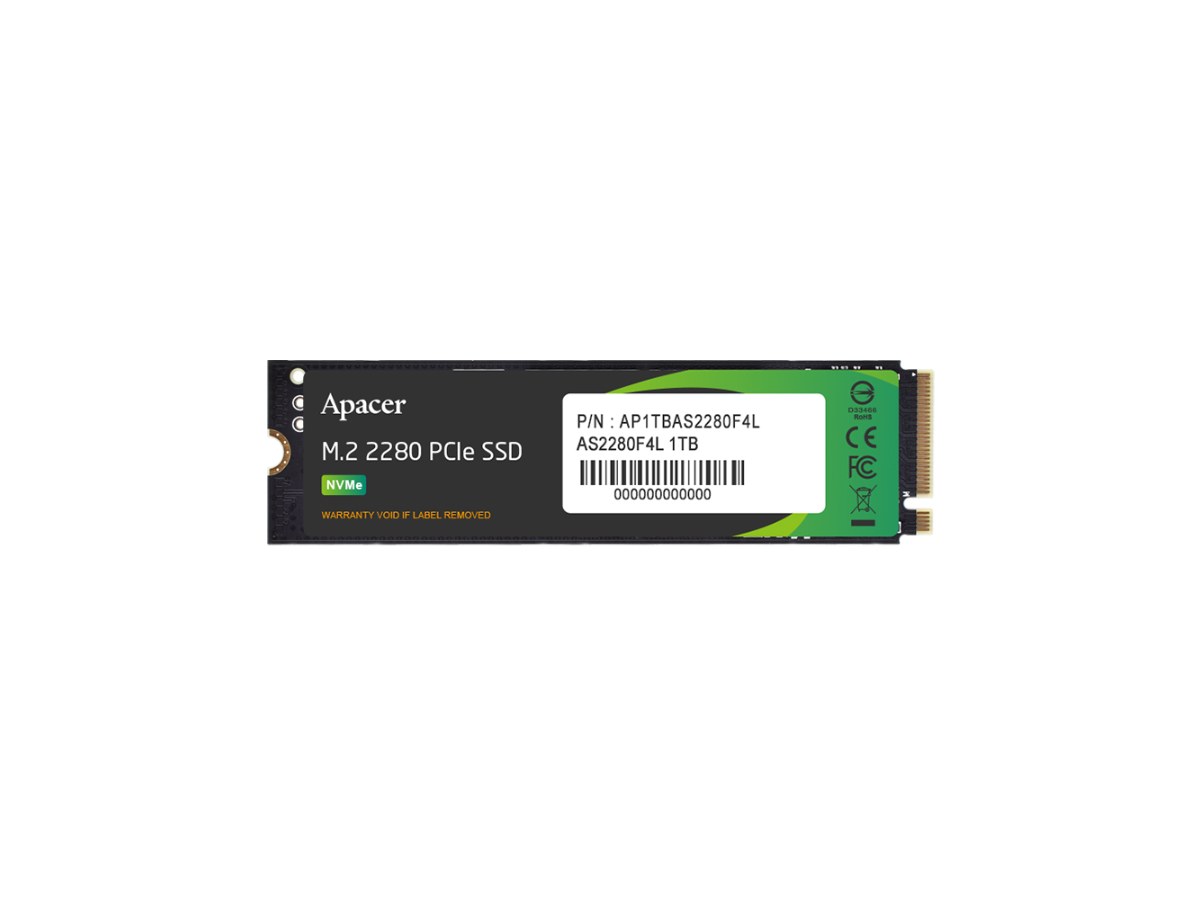 Apacer AP1TBAS2280F4L-1TB M.2 PCIe固態硬碟(5年保)/(含散熱片)
