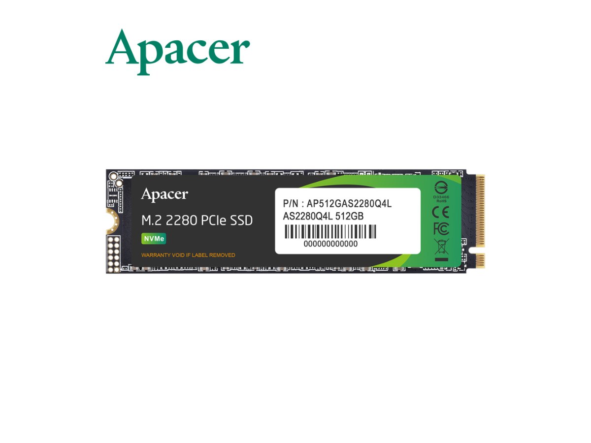 Apacer AS2280Q4L-512GB M.2 PCIe固態硬碟/ <3年保>