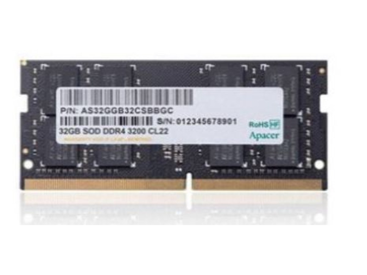 Apacer NB DDR4 SODIMM 3200-22 32GB RP(筆電用雙面)-2048*8