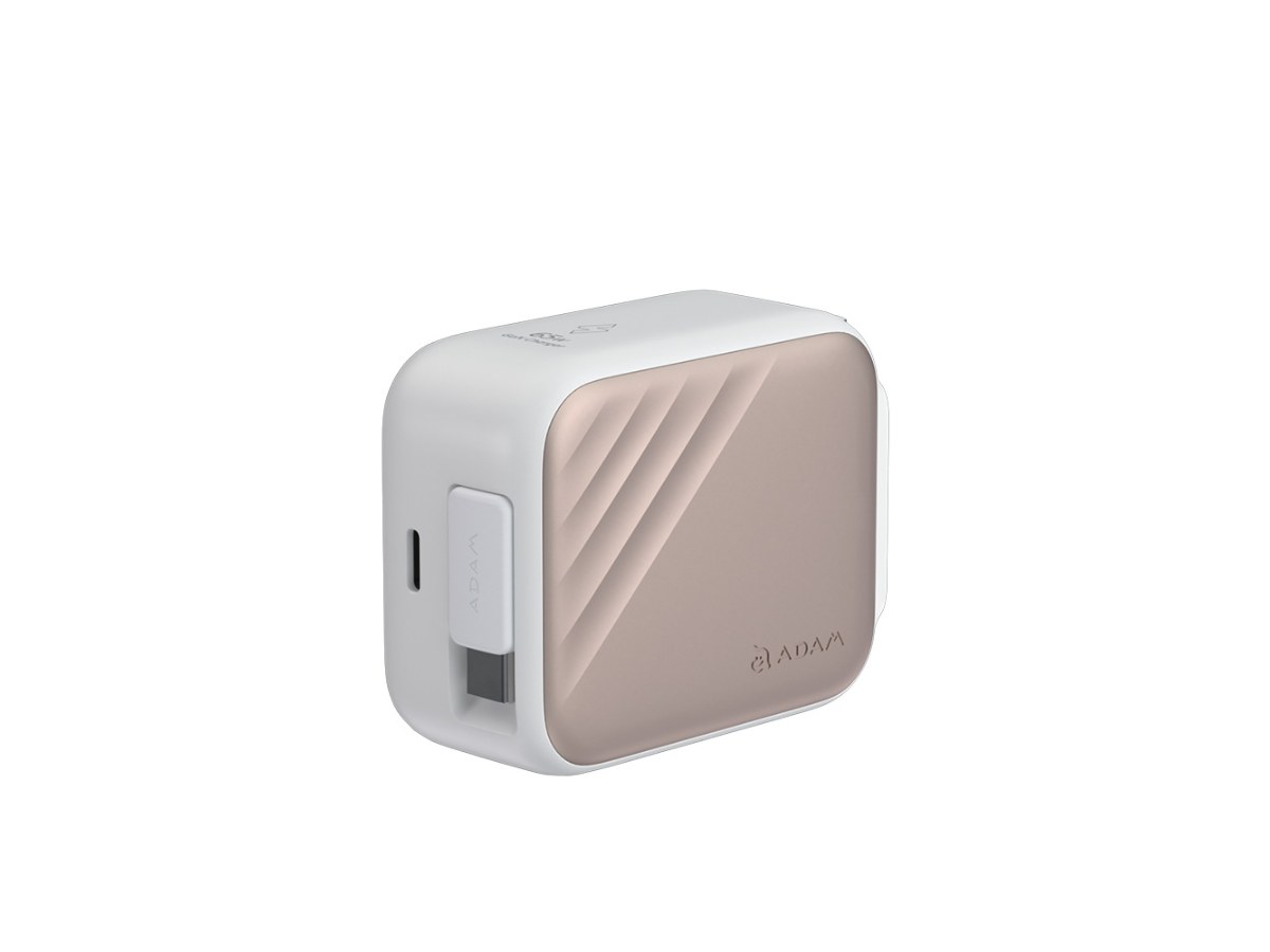 [亞果元素] GaN 65W USB-C自帶線快速電源供應器-鈦金