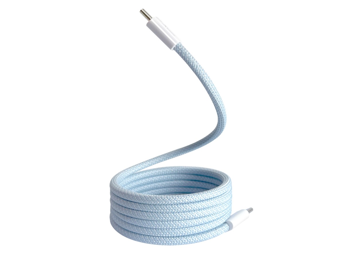 【Apone】MagMag 魔吸 USB-C to USB-C 充電傳輸線 - 1.2M 薄荷藍