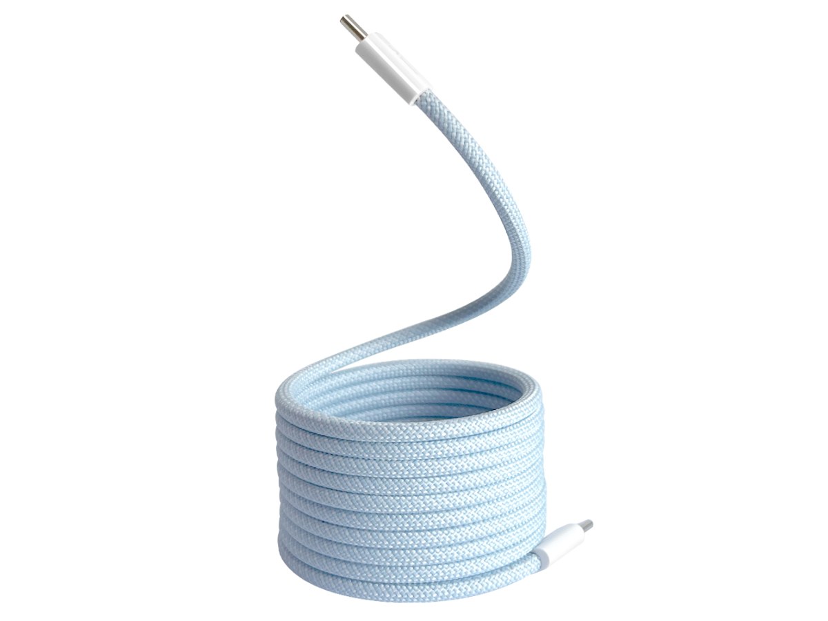 【Apone】MagMag 魔吸 USB-C to USB-C 充電傳輸線 - 2M 薄荷藍