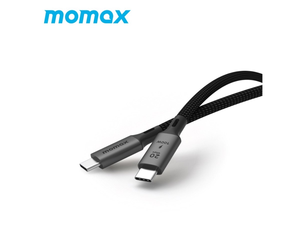Momax Elite 100W PD USB-C USB3.2 20Gbps 編織充電傳輸線(DC32) (2m) - 黑色