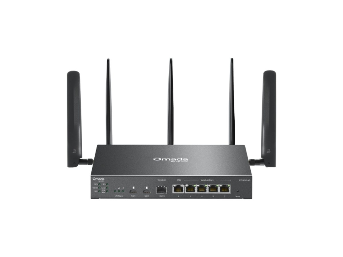 TP-LINK (商用) ER706WP-4G Omada 4G+ Cat6 AX3000 Gigabit VPN 路由器 (含 4-Port Po