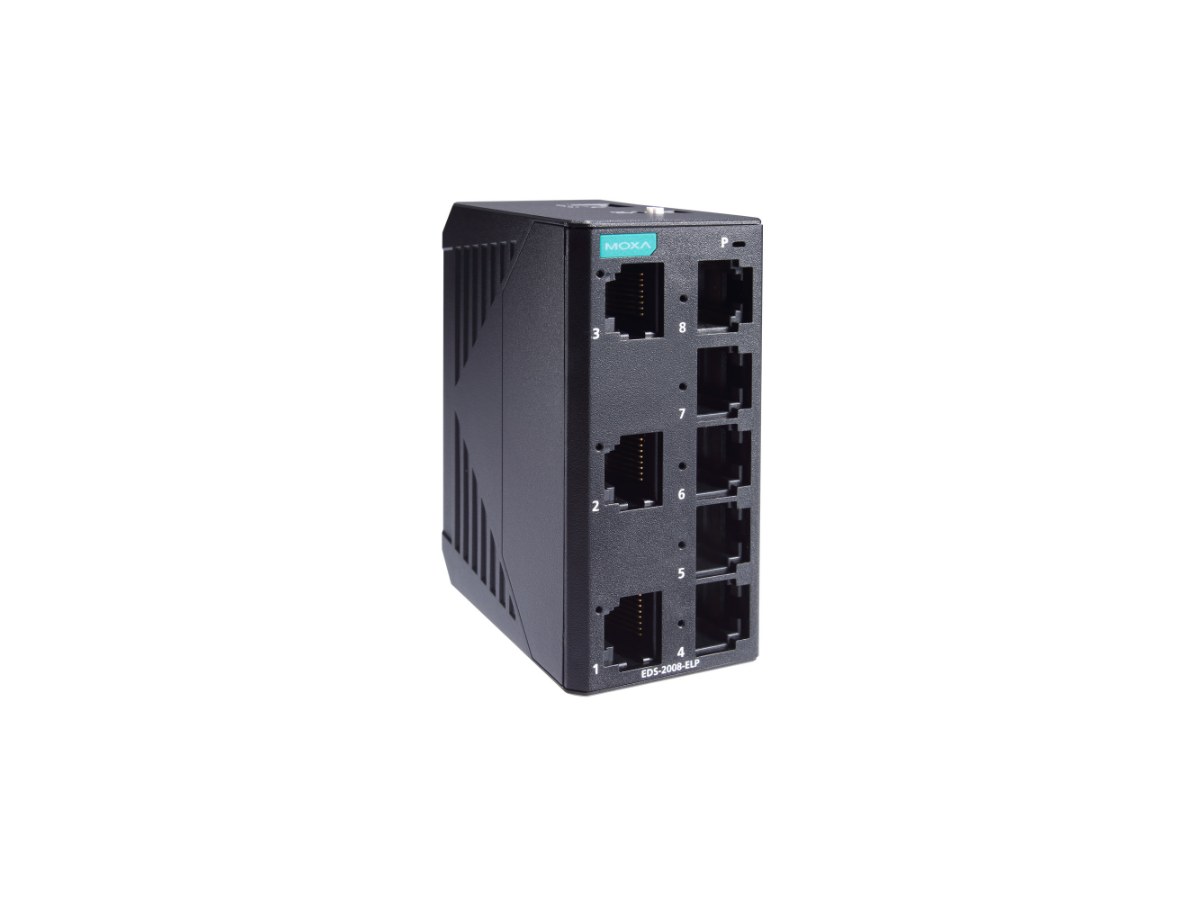 MOXA EDS-2008-ELP 塑膠外殼 8 埠入門級非網管 Ethernet 交換器