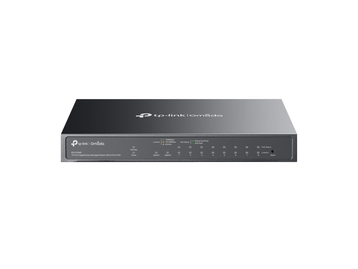 TP-LINK (商用) ES210GP 10 埠 Gigabit 簡易管理型交換器 (含 8 埠 PoE+)
