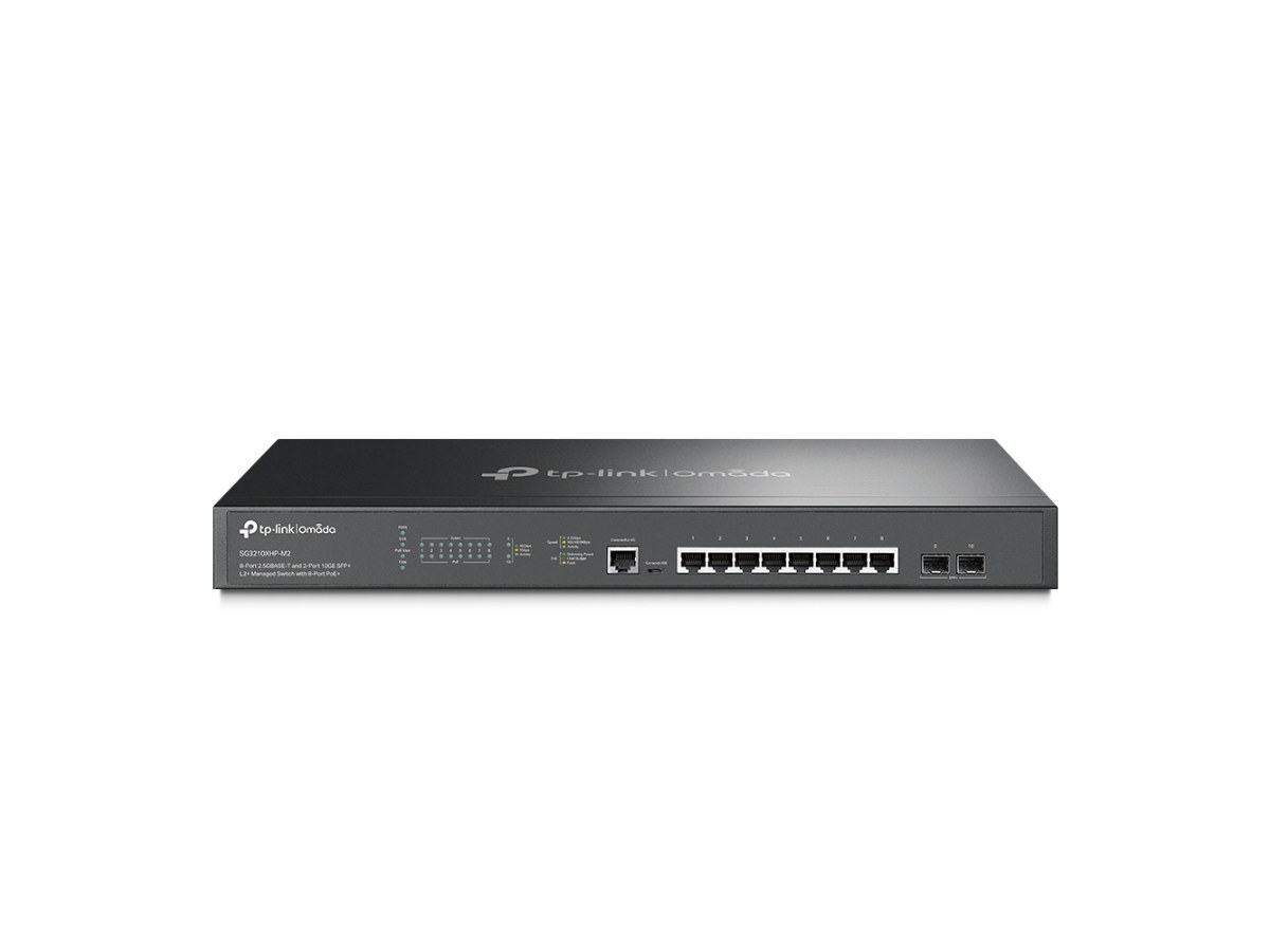 TP-LINK (商用) SG3210XHP-M2 Omada 8 埠 2.5G + 2 埠 10GE SFP管理型交換器