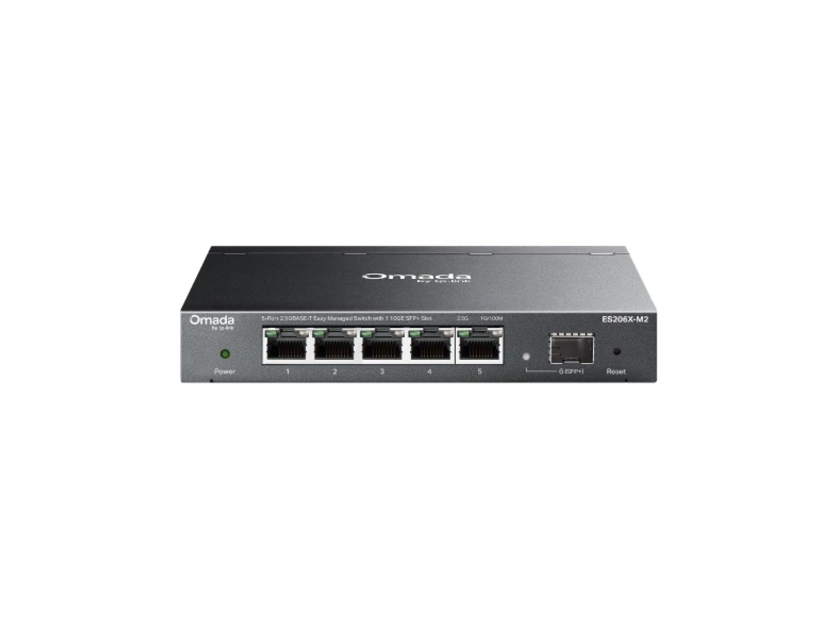 TP-LINK ES206X-M2 Omada 5 埠 2.5GBASE-T 簡易管理型交換器(含 1 個 10GE SFP+ 插槽)