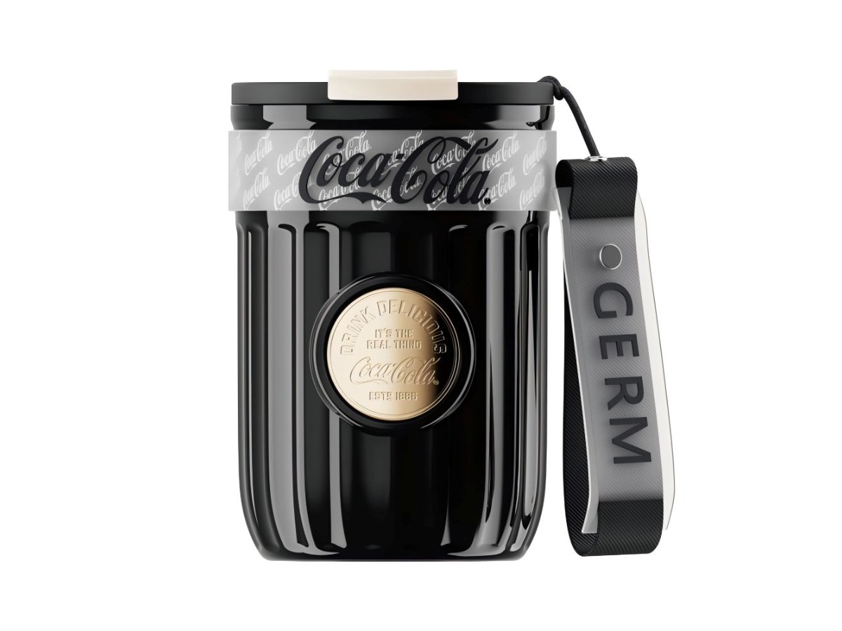 可口可樂聯名款徽章系列保溫杯-400ML（月曜黑）
