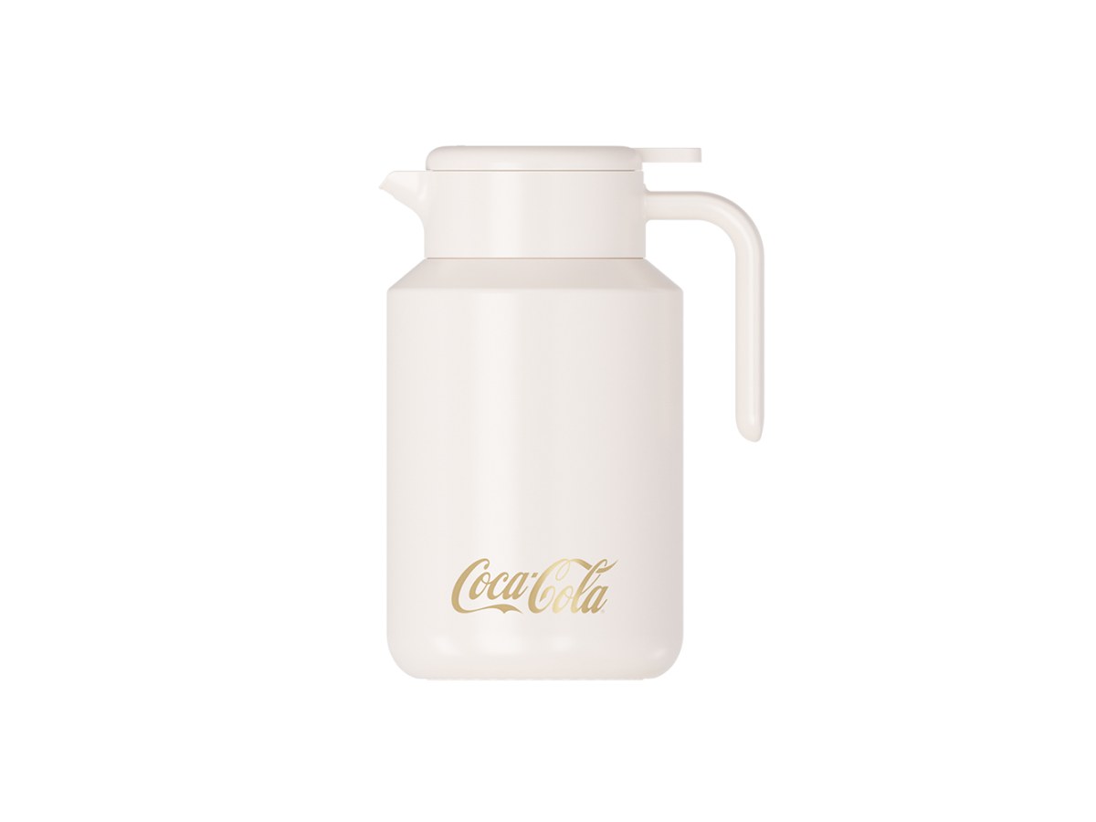 可口可樂聯名款保溫壺-1600ML（瑩貝白）
