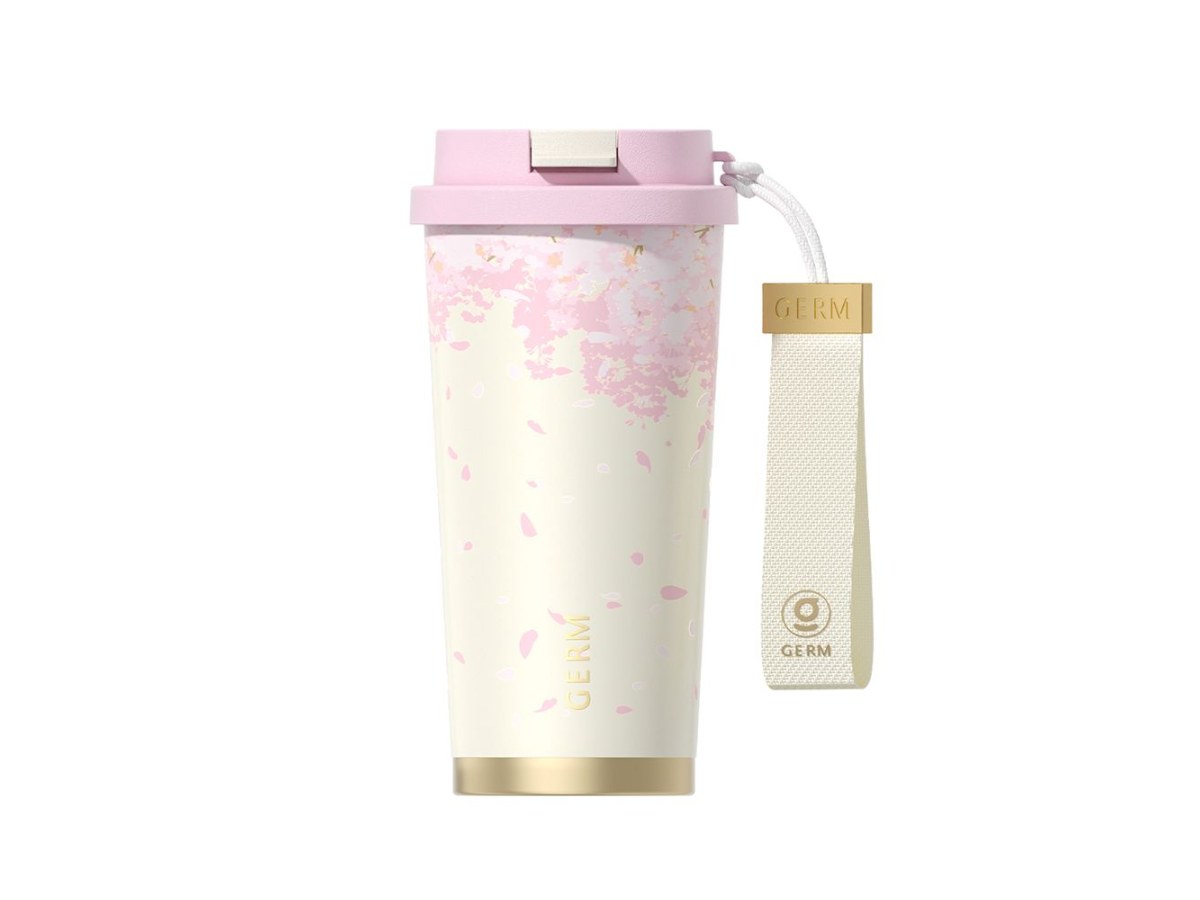 花語系列咖啡杯（櫻花）奶白500ML