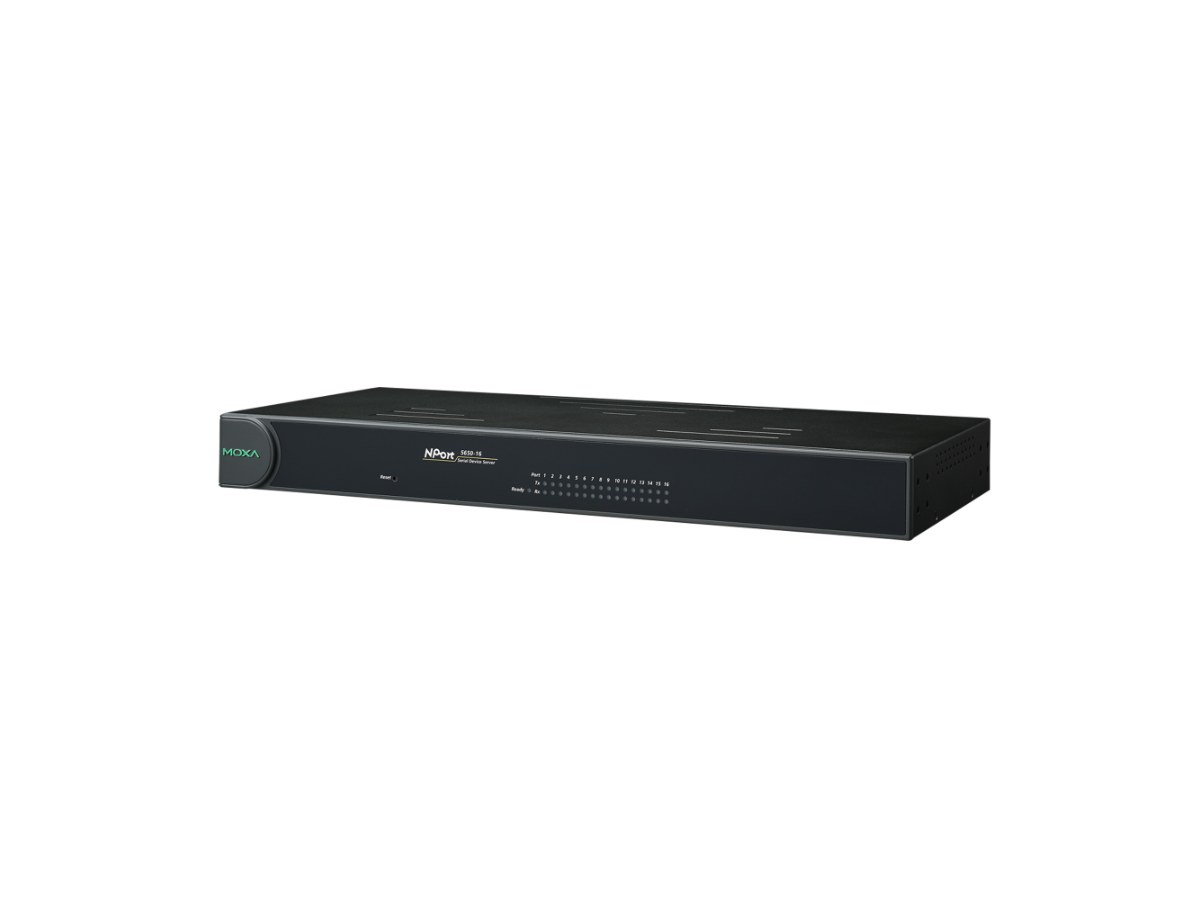 MOXA NPort 5610-16 / 16埠RS-232機架式串列設備伺服器