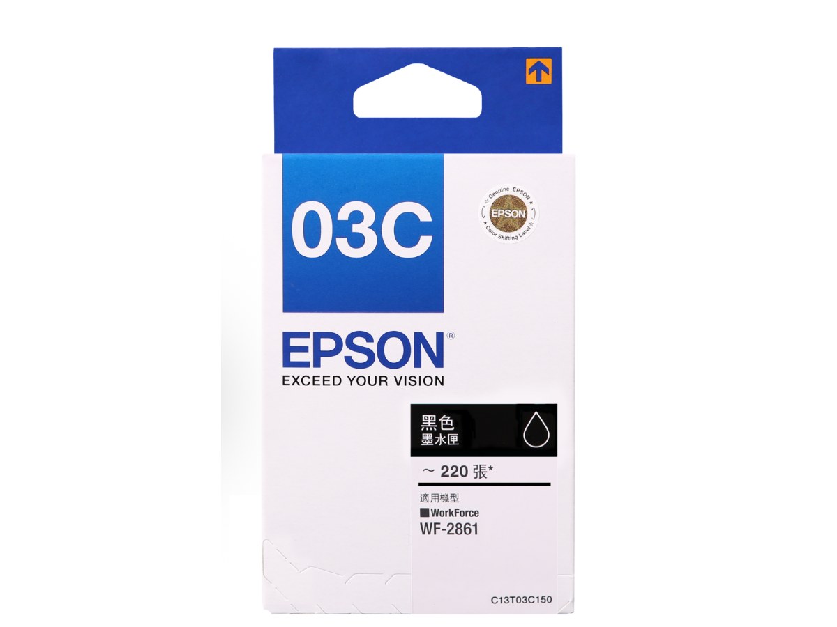 EPSON C13T03C150 黑色墨水匣