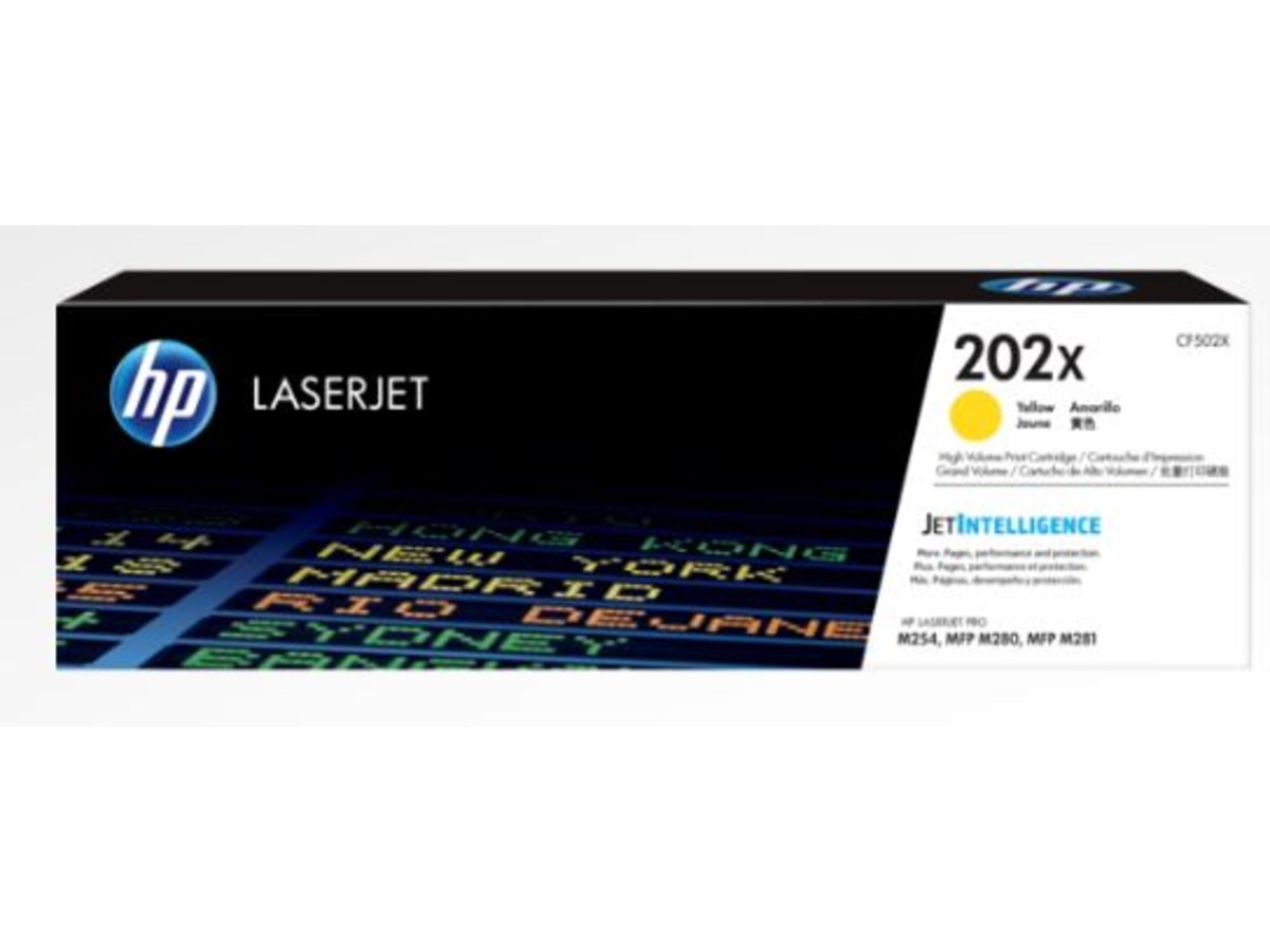 HP 202X黃色高容量碳粉匣