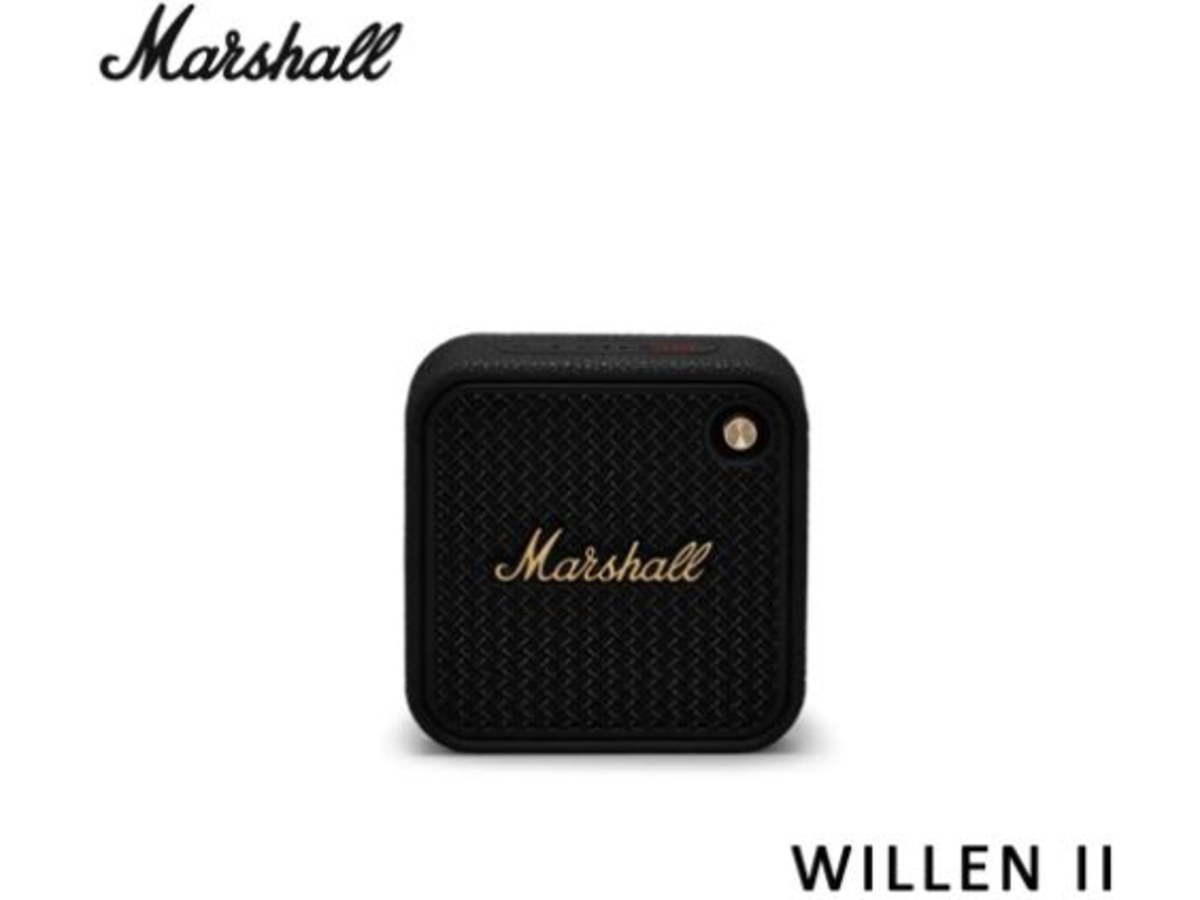 Marshall Willen II攜帶式藍牙喇叭Black And Brass古銅黑